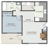 one bedroom apartment floor plan